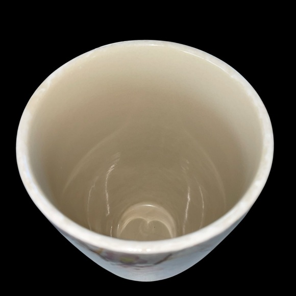 Classic Floral Ceramic Vase – White with Pink & Purple Blossoms - Picture 9 of 14